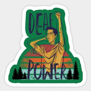 Deaf power vintage Sticker